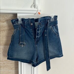 No Boundaries Blue Jean Shorts with Relaxed Fit